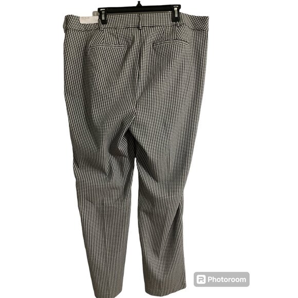 Lane Bryant Houndstooth 2pc Suit Set Blazer & Pant Set NWT Size 22 Black White - Picture 5 of 16